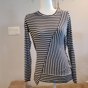 Cabi long sleeve grey/navy Small t-shirt grey